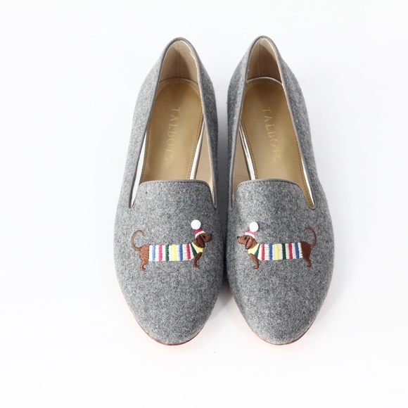 Talbots Ryan Flat NEW Women Dog Shoes sz 7 Dachshund Animal Lover Slip on